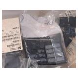 Plastic Parts Organizer Cabinet 3-drawer with Electronic Parts and Components - Capacitors, Relays