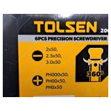 Tolsen Precision Screwdriver Set 6-piece 20030 with Case