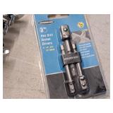 Pittsburgh 9-pc Conbination Wrench Set SAE with Holder, 3-pcs Hex Drill Socket Drivers - 1/2", 3/8", 1/2" drives