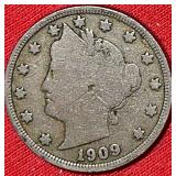 NINE (9) 20TH CENTURY LIBERTY NICKELS 1902/3/6/7/8/9/10/11/1912D