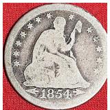 19TH CENTURY LIBERTY SEATED QUARTER
