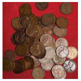 55 COIN ALL WHEATIES COLLECTION FROM MOSTLY 50s AND 60s