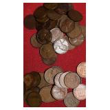 55 COIN ALL WHEATIES COLLECTION FROM MOSTLY 50s AND 60s