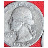 TWENTY (20) WASHINGTON QUARTERS 90% SILVER FROM 1930s, 40s, AND 50s