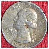 TWENTY (20) WASHINGTON QUARTERS 90% SILVER FROM 1930s, 40s, AND 50s