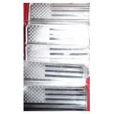FIVE (5) 10 OUNCE AMERICAN FLAG SILVER BARS