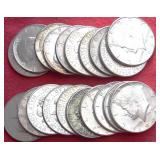 TWENTY (20) 90% SILVER KENNEDY HALF DOLLARS