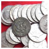 TWENTY (20) 90% SILVER KENNEDY HALF DOLLARS