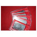 FIVE (5) ONE OUNCE SILVER BARS .999 FINE