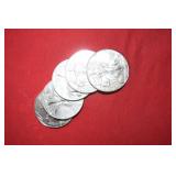 FIVE (5) ONE OUNCE SILVER EAGLES