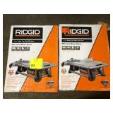 Lot of RIDGID 6.5-Amp 7 in. Blade Corded Table Top Wet Tile Saw    Customer Returns See Pictures