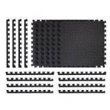 Lot of  TrafficMaster Black 24 in. W x 24 in. L x 0.47 in. Foam Interlocking Gym Floor Tiles (6 Tiles/Pack) (24 sq. ft.) Customer Returns See Pictures