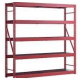 Husky 5-Shelf Metal Industrial Duty Freestanding Garage Storage Shelving Unit in Red (90 in. W x 90 in. H x 24 in. D)  Customer Returns See Pictures