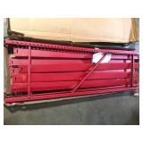 Husky 5-Shelf Metal Industrial Duty Freestanding Garage Storage Shelving Unit in Red (90 in. W x 90 in. H x 24 in. D)  Customer Returns See Pictures