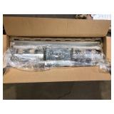 Home Decorators Collection Rolande 100-Watt Equivalent Polished Nickel LED Vanity Light with Tube Etched Glass    Customer Returns See Pictures