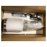 Cayden 6.5 in 1-Light Brushed Nickel Shaded Pendant Light with Clear Plus Etched Opal Glass Shade, No Bulbs Included  Customer Returns See Pictures