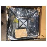 Hampton Bay Tipton 34.00 in. W Rubbed Bronze Steel Wood Outdoor Fire Pit with Screen and Poker Included   Customer Returns See Pictures