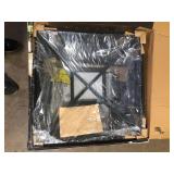 Hampton Bay Tipton 34.00 in. W Rubbed Bronze Steel Wood Outdoor Fire Pit with Screen and Poker Included   Customer Returns See Pictures