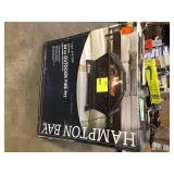 Hampton Bay Tipton 34.00 in. W Rubbed Bronze Steel Wood Outdoor Fire Pit with Screen and Poker Included   Customer Returns See Pictures