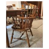 Solid Wood Dining Table with 4 Chairs with Two Extension Leaves