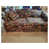 Floral Patterned Full-Size Sofa with Matching Cushions