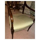 Vintage Hickory Chair Mahogany Armchair with Upholstered Seat