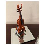 Set of 3 Crystal Etc Ornaments: Violin, Piano, and Ballerina