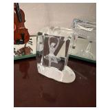 Set of 3 Crystal Etc Ornaments: Violin, Piano, and Ballerina