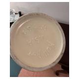 Vintage Hull USA Pottery Pink and Cream Vase with Floral Design