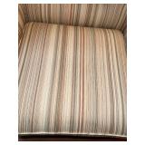 Comfortable Armchair with Striped Upholstery