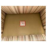 Comfortable Armchair with Striped Upholstery