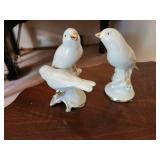 Pair of German Porcelain Figural Bird Statues