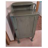 Vintage Painted Wooden Cabinet with Shelving