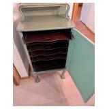 Vintage Painted Wooden Cabinet with Shelving