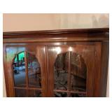 Elegant Glass Door Corner Cabinet (Contents not included)