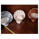 Collection of Vintage Porcelain and Bone China Teacups and Saucers