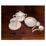 Collection of Vintage Porcelain and Bone China Teacups and Saucers