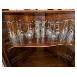 Set of Elegant Crystal Wine, Cocktail Glasses, and Goblets