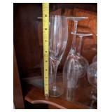 Set of Elegant Crystal Wine, Cocktail Glasses, and Goblets