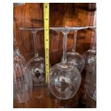 Set of Elegant Crystal Wine, Cocktail Glasses, and Goblets