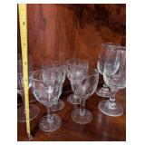 Set of 13 Vintage Crystal Stemware Glasses