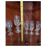 Set of 13 Vintage Crystal Stemware Glasses
