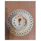 Set of 3 Vintage Cake Stands - Glass, Milk Glass, and Porcelain