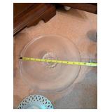 Set of 3 Vintage Cake Stands - Glass, Milk Glass, and Porcelain