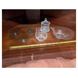 Collection of Glass Tableware with Bowls, Plates, and Accessories