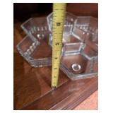 Hexagonal Glass Divided Serving Tray