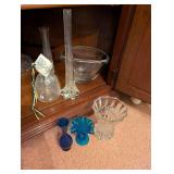Set of 7 Decorative Glass Vases and Bowls