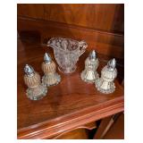 Crystal Creamer and Salt and Pepper Shaker Set
