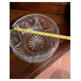 Set of 2 Crystal Cut Glass Bowls with Intricate Designs
