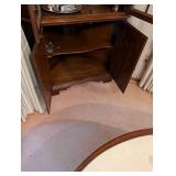 Elegant Style Corner China Cabinet with Glass Doors (Contents not included)